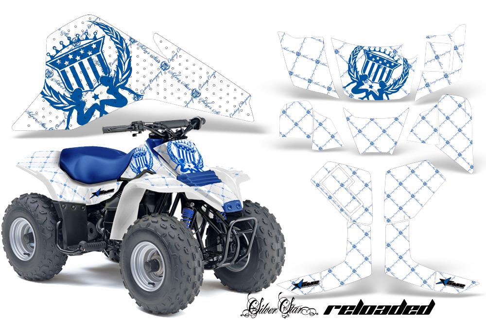 Suzuki LT80 Graphics Reloaded BlueWhiteBG